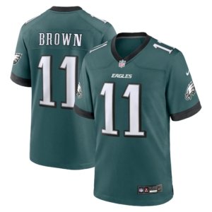 Eagles AJ Brown Jersey Midnight Green