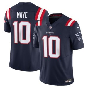 Patriots Drake Maye Vapor FUSE Jersey Navy