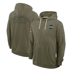 Seahawks Olive 2025 Salute to Service Hoodie