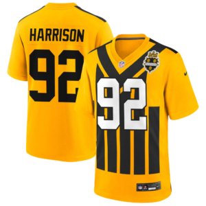 Steelers James Harrison Gold Throwback Jersey