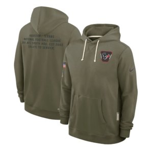 Texans Olive 2025 Salute to Service Hoodie