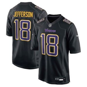 Vikings Justin Jefferson Carbon Black Chase Jersey