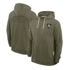 Vikings Olive 2025 Salute to Service Hoodie