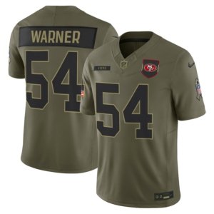 49ers Fred Warner Olive 2025 Salute to Service Jersey