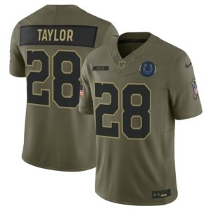 Colts Jonathan Taylor Olive 2025 Salute to Service Jersey