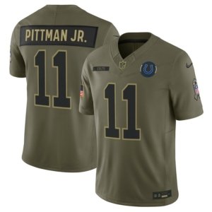 Colts Michael Pittman Jr Olive 2025 Salute to Service Jersey