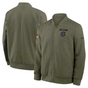 Cowboys 2025 Salute to Service Full-Zip Bomber Jacket