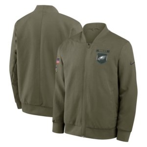 Eagles 2025 Salute to Service Full-Zip Bomber Jacket
