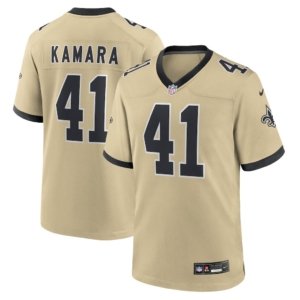 Saints Alvin Kamara Jersey Gold