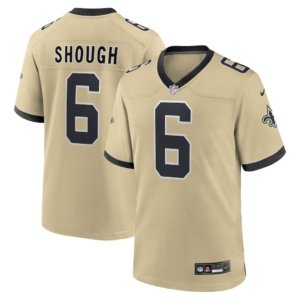 Saints Tyler Shough Jersey Gold