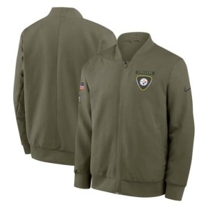 Steelers 2025 Salute to Service Full-Zip Bomber Jacket