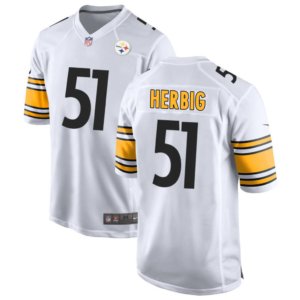 Steelers Nick Herbig Jersey White