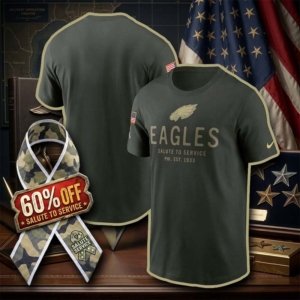 Eagles Forest Green Salute to Service T-Shirt
