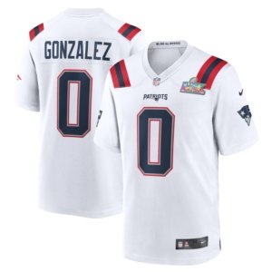 Patriots Christian Gonzalez Super Bowl LX Jersey White