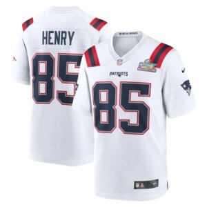 Patriots Hunter Henry Super Bowl LX Jersey White