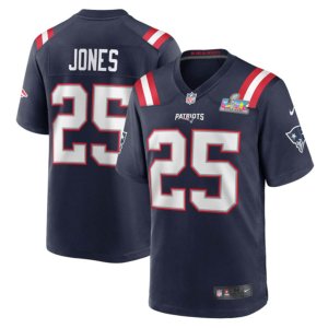 Patriots Marcus Jones Super Bowl LX Jersey Navy