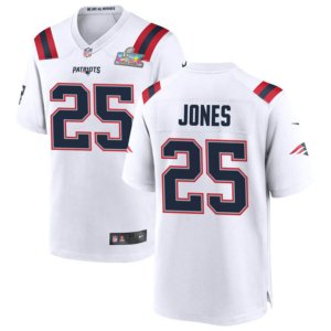 Patriots Marcus Jones Super Bowl LX Jersey White