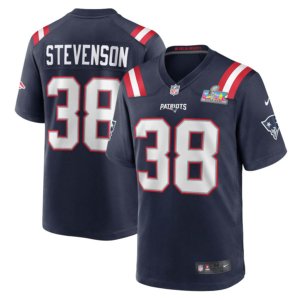 Patriots Rhamondre Stevenson Super Bowl LX Jersey Navy