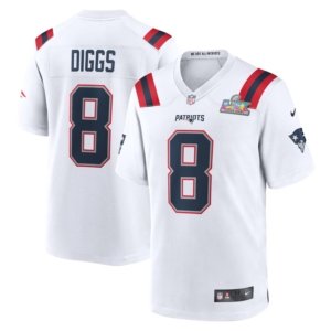 Patriots Stefon Diggs Super Bowl LX Jersey White