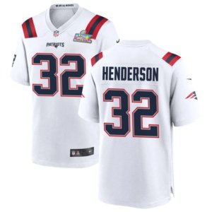 Patriots TreVeyon Henderson Super Bowl LX Jersey White