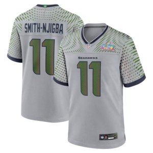 Seahawks Jaxon Smith-Njigba Super Bowl LX Jersey Gray Rivalry