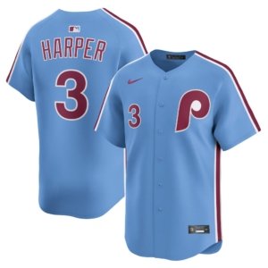 Phillies Bryce Harper Light Blue Alternate Jersey