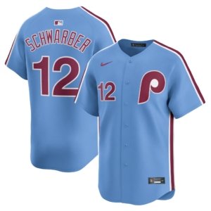 Phillies Kyle Schwarber Light Blue Alternate Jersey