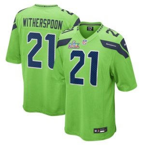Seahawks Devon Witherspoon Super Bowl LX Jersey Neon Green