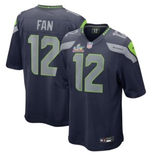 Seahawks Fan 12 Super Bowl LX Jersey Navy