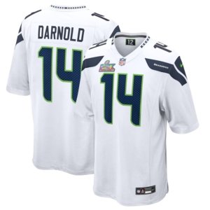 Seahawks Sam Darnold Super Bowl LX Jersey White