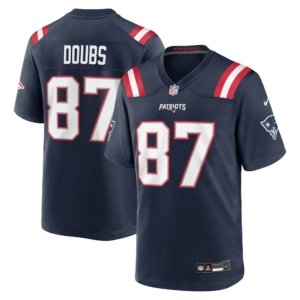 Patriots Romeo Doubs Jersey Navy