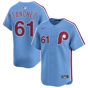 Phillies Cristopher Sanchez Light Blue Alternate Jersey