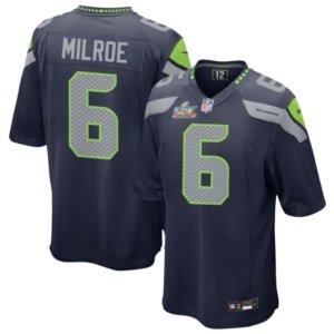 Seahawks Jalen Milroe Super Bowl LX Jersey Navy
