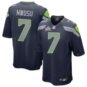 Seahawks Uchenna Nwosu Super Bowl LX Jersey Navy
