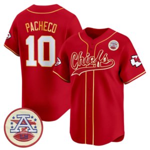 Chiefs Isiah Pacheco Red Baseball Style Jersey