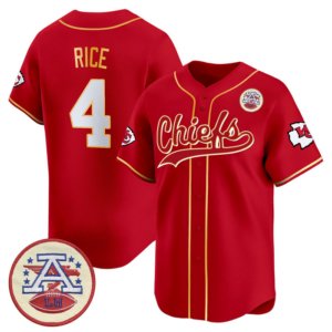 Chiefs Rashee Rice Red Baseball Style Jersey