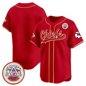 Chiefs Team Red Baseball Style Jersey