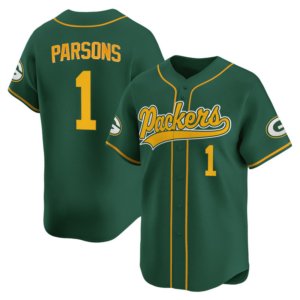 Packers Micah Parsons Green Baseball Style Jersey