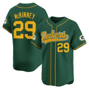 Packers Xavier McKinney Green Baseball Style Jersey