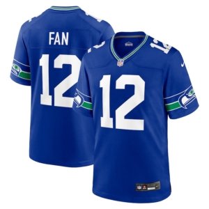 Seahawks Fan 12 Jersey Royal Throwback