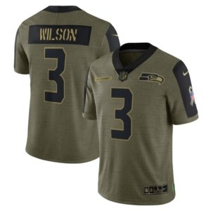 Seahawks Russell Wilson Olive Salute to Service Jersey