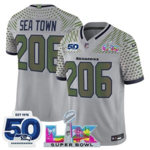 Seahawks Sea Town LX and 50th Double Patch Jersey Rivalry
