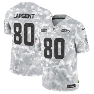 Seahawks Steve Largent Salute to Service Arctic Camo Jersey