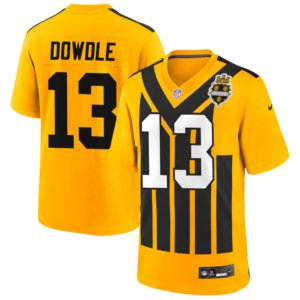 Steelers Rico Dowdle Jersey Gold Throwback