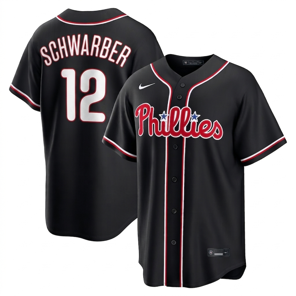 Phillies Kyle Schwarber Black Out Jersey