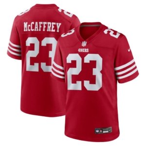 49ers Christian McCaffrey Jersey Scarlet