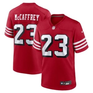 49ers Christian McCaffrey Jersey Scarlet Alternate
