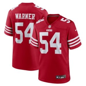 49ers Fred Warner Jersey Scarlet