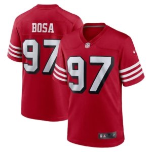 49ers Nick Bosa Jersey Scarlet Alternate