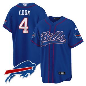 Bills James Cook Baseball Style Jersey Royal
